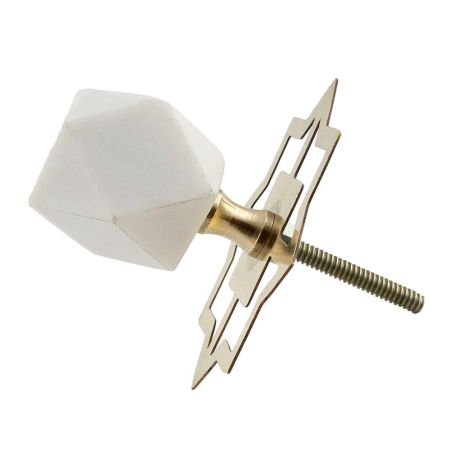 Hexagon Stone Cabinet Knobs